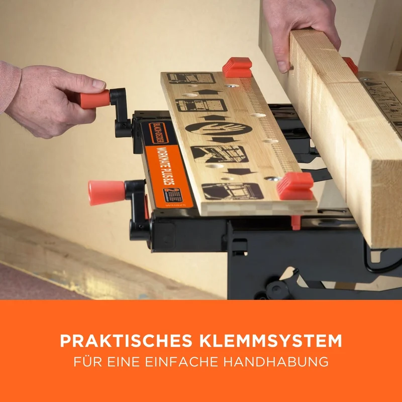 BLACK+DECKER Workmate 825 Werkbank mit Zwei Arbeitshöhen, WM825-XJ