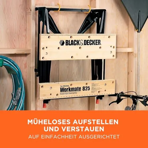 BLACK+DECKER Workmate 825 Werkbank mit Zwei Arbeitshöhen, WM825-XJ