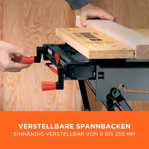 BLACK+DECKER Workmate 825 Werkbank mit Zwei Arbeitshöhen, WM825-XJ