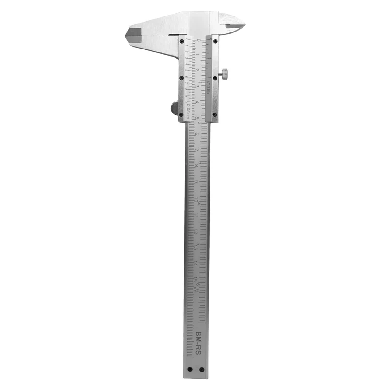 Brüder Mannesmann Messschieber 150 mm Edelstahl, Präzisions-Messwerkzeug mit Feststellrad, 0,05 mm Nonius, rostfrei, für Innen-, Außen- und Tiefenmessung, mit Aufbewahrungskassette | M 825-150