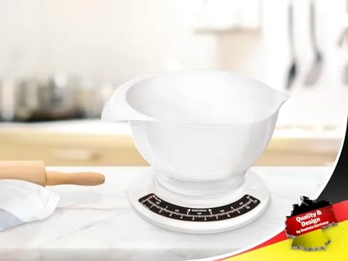 Soehnle Analoge Küchenwaage Culina Pro, mit 2,5l Rührschüssel, weiß/schwarz