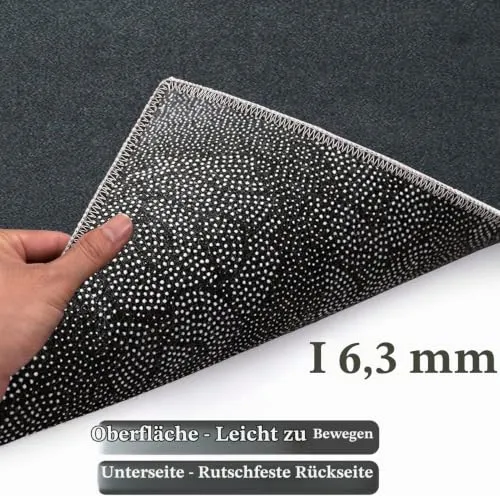 Bodenschutzmatte für Hartböden 120 x 160 cm Schreibtischstuhl Unterlage | Bodenschutzmatten Gaming | Computerstuhl Teppiche | Teppich Bürostuhl matten für Laminat | Parkett | Kratzfest rutschfest