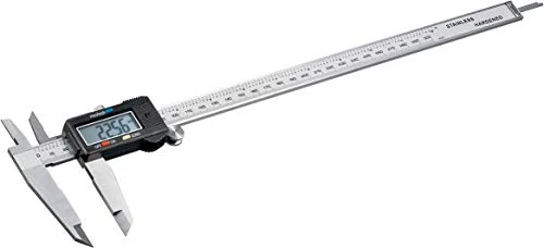 Goobay 77139 Messschieber digital 0 - 300 mm / Elektrische Schieblehre digital 12 Zoll / Für Tiefen-, Außen- & Stufenmessung / Mit LCD Display / Rostfreier Edelstahl