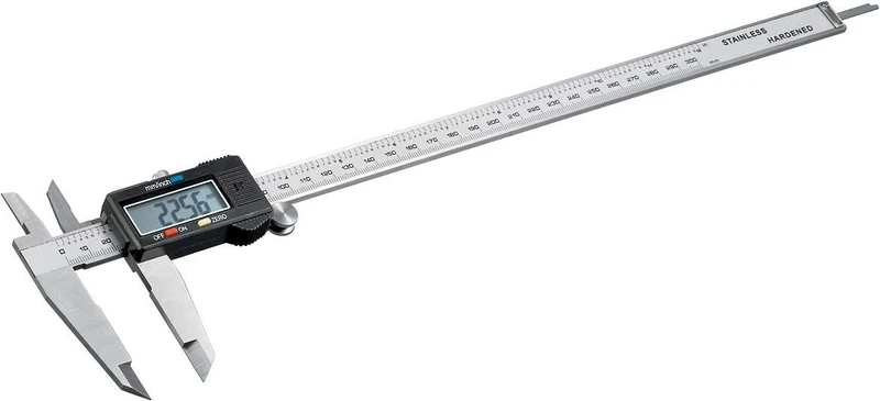 Goobay 77139 Messschieber digital 0 - 300 mm / Elektrische Schieblehre digital 12 Zoll / Für Tiefen-, Außen- & Stufenmessung / Mit LCD Display / Rostfreier Edelstahl