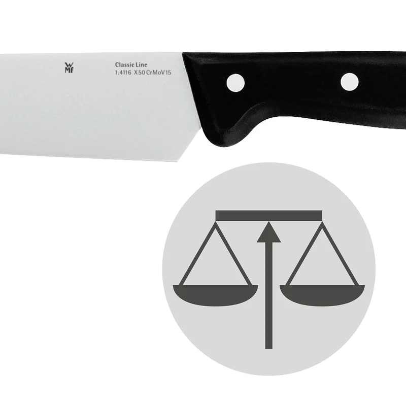 WMF Classic Line Gemüsemesser 18,5 cm, Spezialklingenstahl, Kunststoffgriff, Kochmesser, Küchenmesser, Obstmesser, Klinge 8 cm