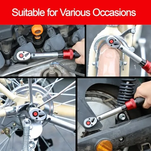 Hairich Drehmomentschlüssel Fahrrad 1/4 Zoll, 1-25Nm, Fahrradwerkzeug Set