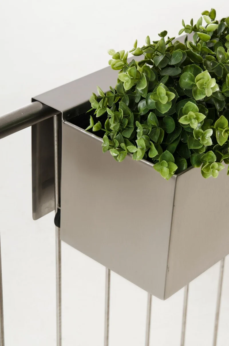 VIVANNO Blumenkasten V2A Edelstahl Binox - Balkonkasten Rostfrei 80 cm