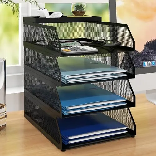 PUNCIA Briefablage · 25L x 32B x 31H cm · Schwarz