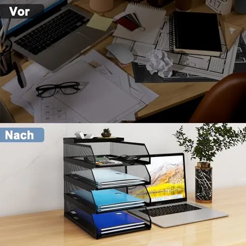 PUNCIA Briefablage · 25L x 32B x 31H cm · Schwarz