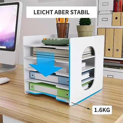 Briefablage · 25,5T x 32,5B x 31H cm · Weiß