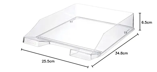 HAN Briefablage · 34,8L x 25,5B x 6,5H cm · Glasklar