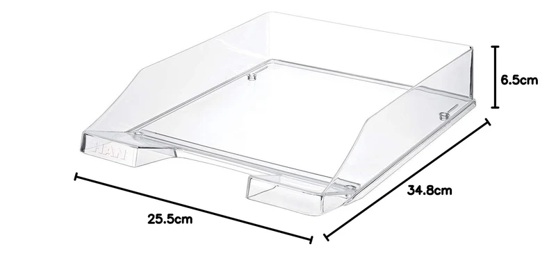 HAN Briefablage · 34,8L x 25,5B x 6,5H cm · Glasklar