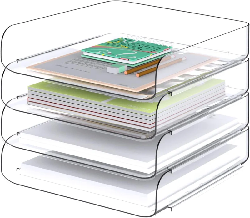 Tomorotec Briefablage · 24,9L x 31,8B x 7,6H cm · Transparent