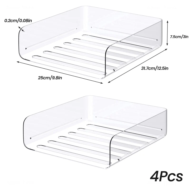 Tomorotec Briefablage · 24,9L x 31,8B x 7,6H cm · Transparent