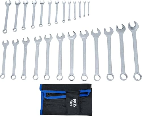 BGS 1196 | Maul-Ringschlüssel-Satz | SW 6-32 mm | 25-tlg. | Rolltasche