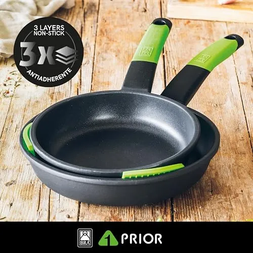 BRA Prior | Bratpfanne 18 cm, Aluminiumguss, Antihaftbeschichtung