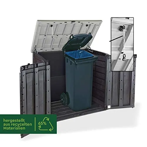 Keter 17199416 Mülltonnenbox Store it Out Max, Schwarz, 1.200L