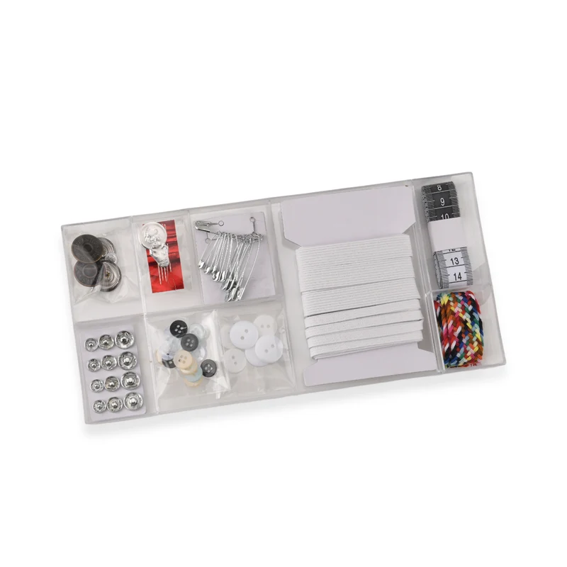 LIVMORE Nähzubehör Set mit Aufbewahrungsbox, 93 teilig, Natur