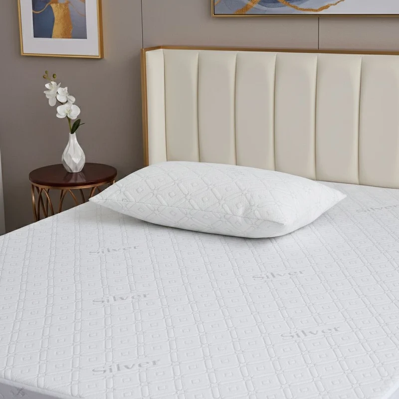 LIVMORE Kissenbezug, wasserdicht, silberbeschichtet, 40x80cm, Weiß
