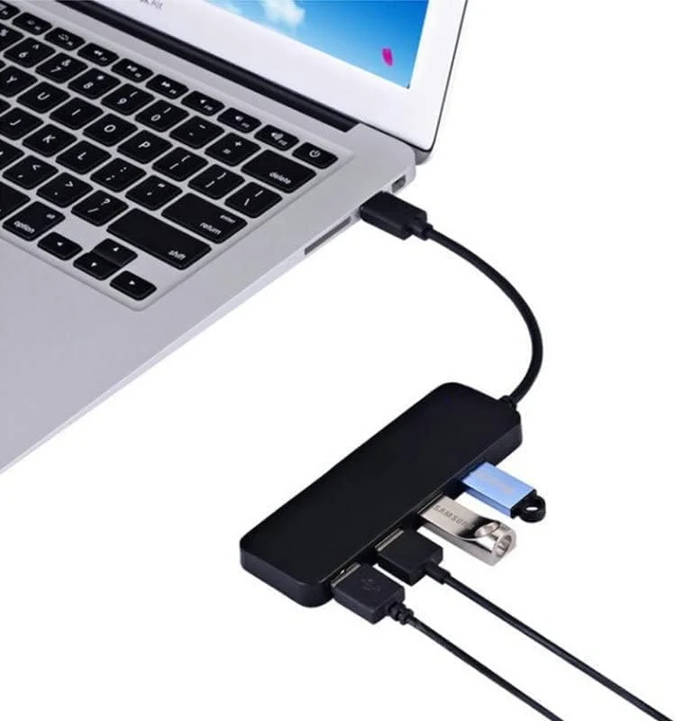 USB Hub 3.0, 4 Port USB-Hubs, USB Splitter Mini USB Verteiler für Desktop, Laptop, Xbox, Flash Drive, HDD, Konsole, Drucker, PC