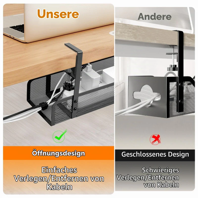GUOOUG Kabelorganisation · 2 Stück · Schwarz