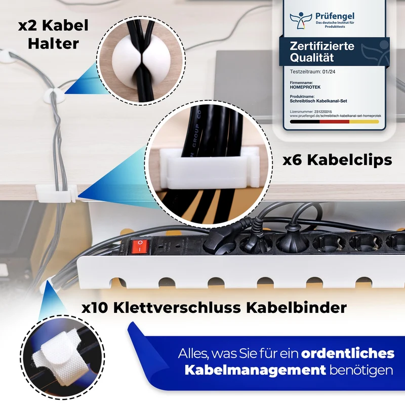 HOMEPROTEK Kabelorganisation · 2 · Weiß