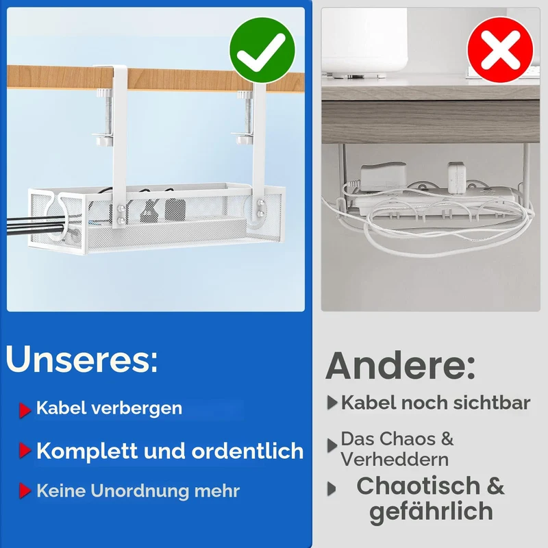 DECOHOME Kabelorganisation · 1 Stück · Weiß