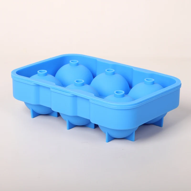 2er-Set Eiswürfelbehälter mit Deckel, Größe 12x17,5x5 cm, Blau und Rot