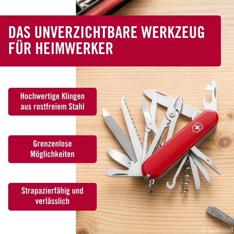 Victorinox Handyman Schweizer Taschenmesser, Multitool, 24 Funktionen, Rot