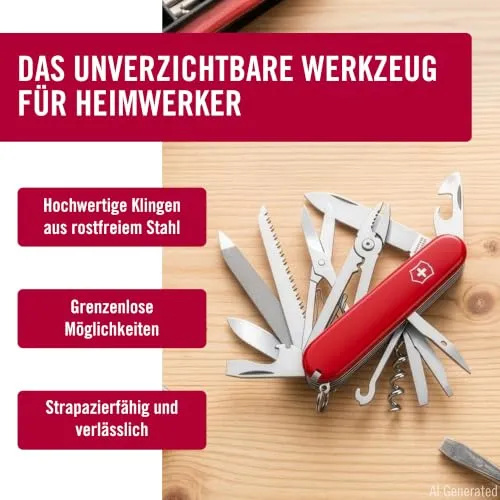 Victorinox Handyman Schweizer Taschenmesser, Multitool, 24 Funktionen, Rot