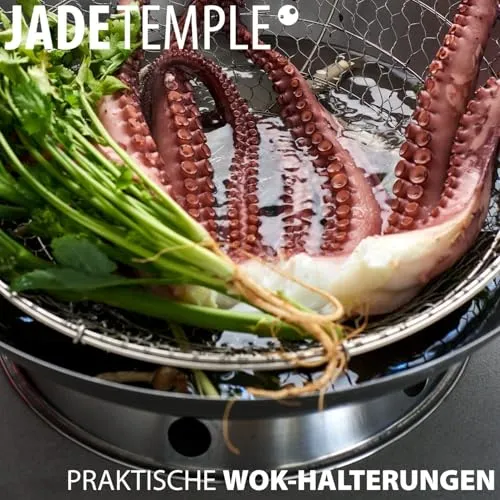 JADE TEMPLE Ringhalterung für Woks, stainless steel, 20 cm Innendurchmesser, 25 cm Außendurchmesser, 1 x Ringhalterung für Woks, Silber