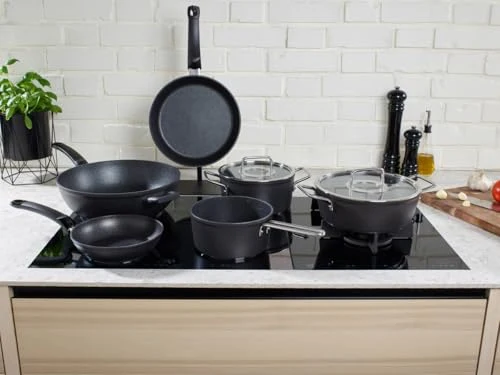 Fissler Adamant Comfort/Pfannen-Set 2-teilig (24 cm + 28 cm) – kratzfeste Aluminium-Bratpfannen mit Antihaft-Beschichtung, Made in Germany - Induktion