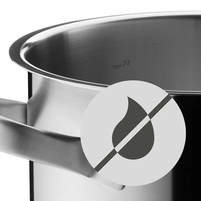 WMF Gourmet Plus Kochtopf groß 20cm, Metalldeckel mit Dampföffnung, Fleischtopf Induktion 3,9l, Cromargan Edelstahl mattiert, Nudeltopf mit Innenskalierung
