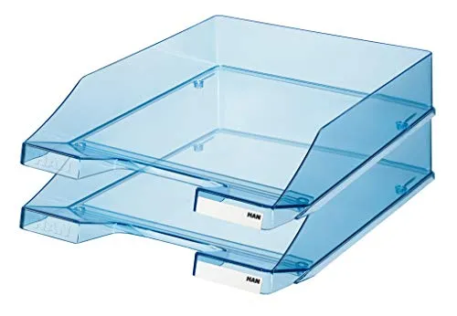HAN Briefablage · 35L x 26B x 7H cm · Transparent-blau