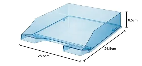 HAN Briefablage · 35L x 26B x 7H cm · Transparent-blau