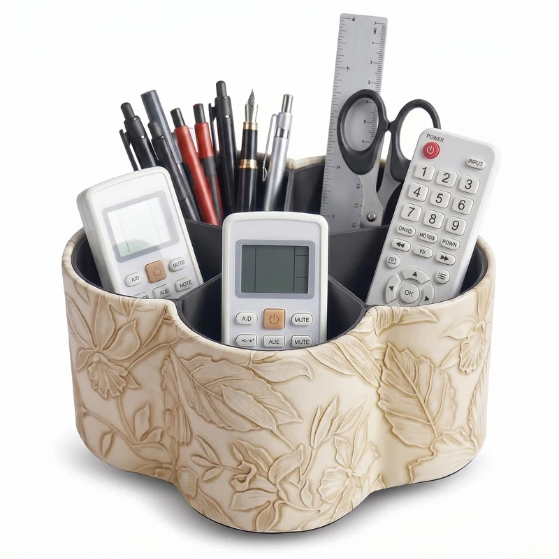 Czzmy Schreibtisch-Organizer · 15T x 15B x 7H cm · 1-2flower Apricot
