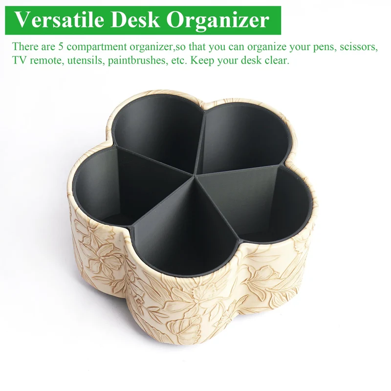 Czzmy Schreibtisch-Organizer · 15T x 15B x 7H cm · 1-2flower Apricot