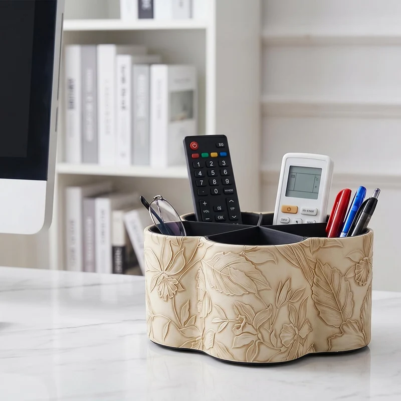 Czzmy Schreibtisch-Organizer · 15T x 15B x 7H cm · 1-2flower Apricot