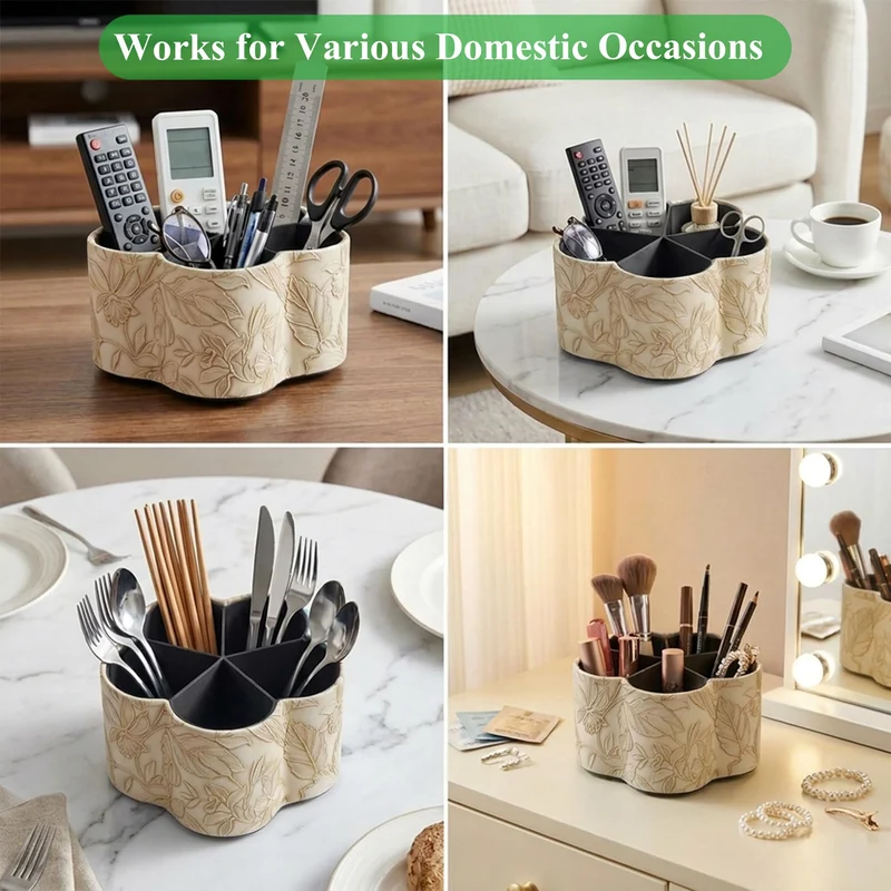 Czzmy Schreibtisch-Organizer · 15T x 15B x 7H cm · 1-2flower Apricot