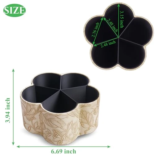 Czzmy Schreibtisch-Organizer · 15T x 15B x 7H cm · 1-2flower Apricot