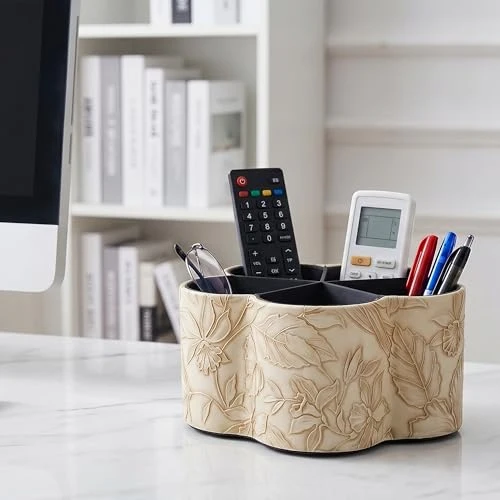 Czzmy Schreibtisch-Organizer · 15T x 15B x 7H cm · 1-2flower Apricot