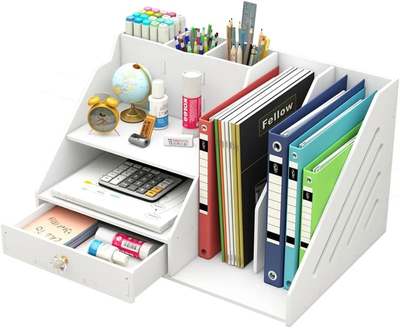 Kaishuai Schreibtisch-Organizer · 28T x 41B x 34H cm · Weiß
