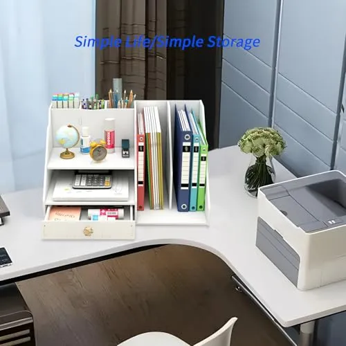 Kaishuai Schreibtisch-Organizer · 28T x 41B x 34H cm · Weiß