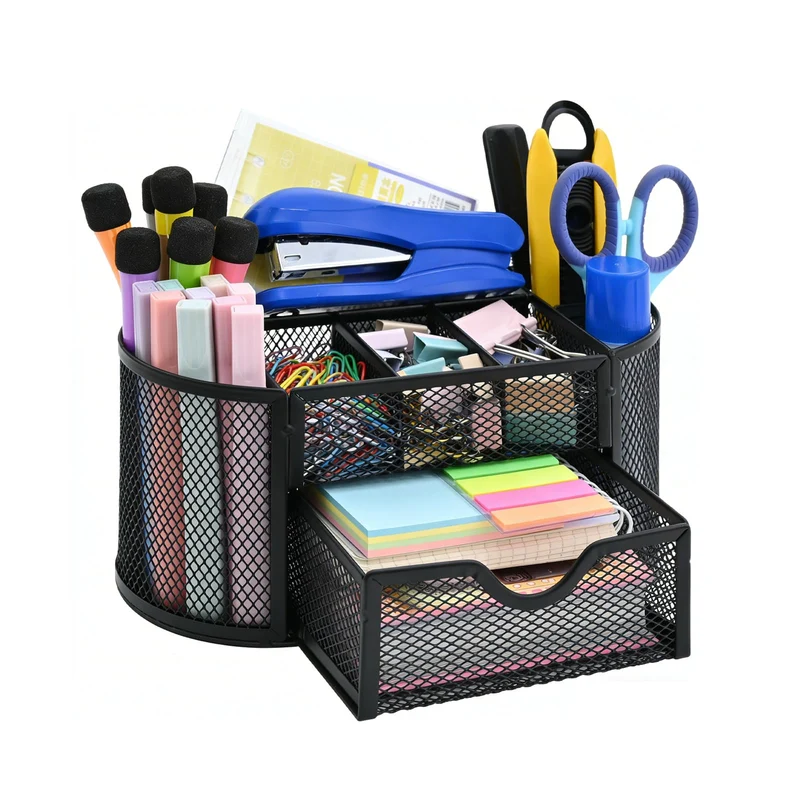 YIWONFU Schreibtisch-Organizer · 10,5T x 11B x 10,5H cm · Schwarz