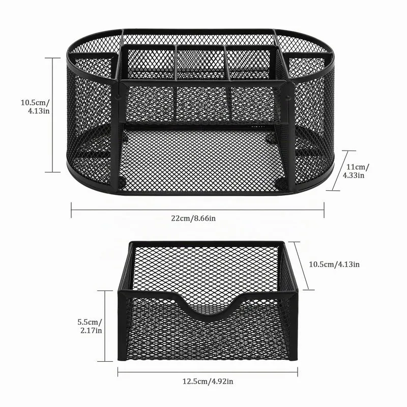 YIWONFU Schreibtisch-Organizer · 10,5T x 11B x 10,5H cm · Schwarz