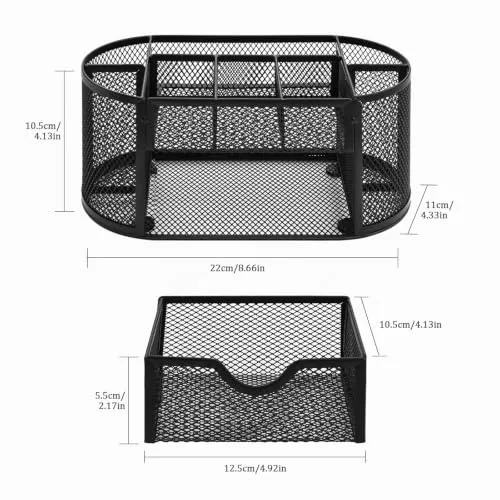 YIWONFU Schreibtisch-Organizer · 10,5T x 11B x 10,5H cm · Schwarz