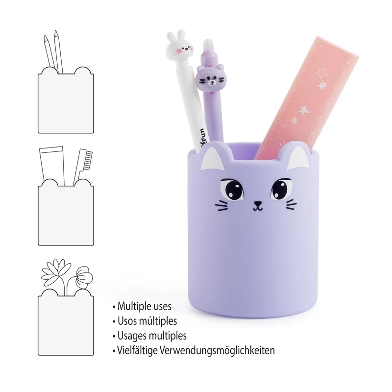 Back2Fun Schreibtisch-Organizer · 7,5T x 9B x 7,5H cm · Violett