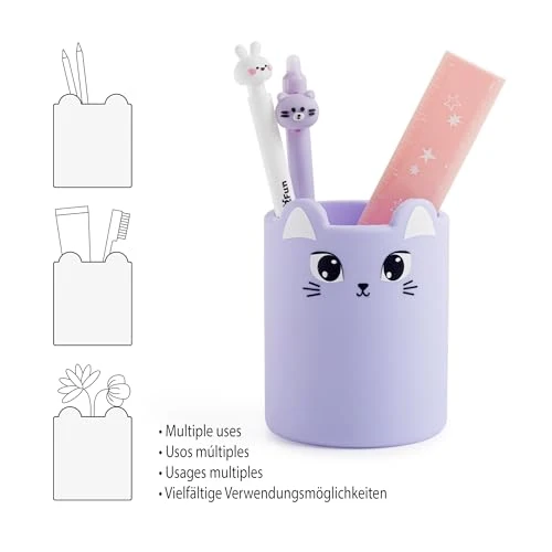 Back2Fun Schreibtisch-Organizer · 7,5T x 9B x 7,5H cm · Violett