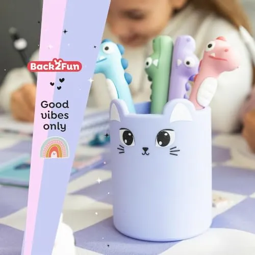 Back2Fun Schreibtisch-Organizer · 7,5T x 9B x 7,5H cm · Violett
