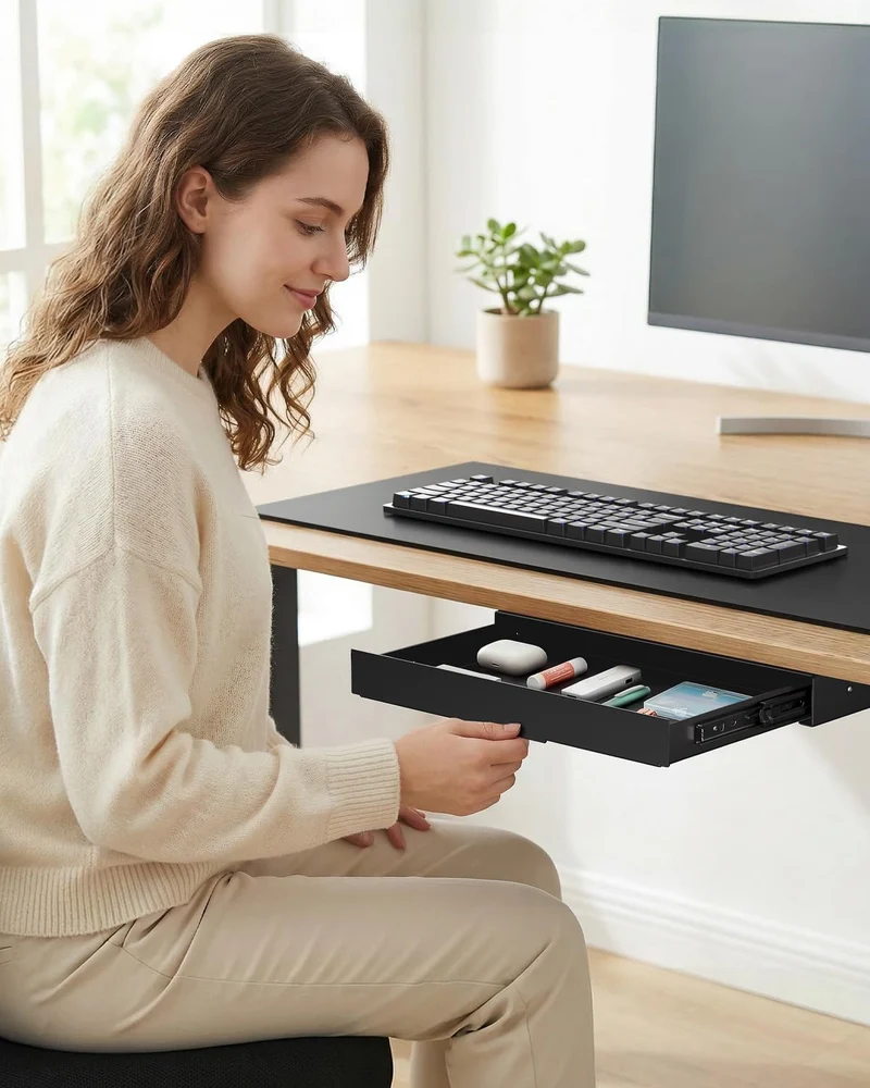 PUTORSEN Schreibtisch-Organizer · 27T x 41B x 5,3H cm · Schwarz